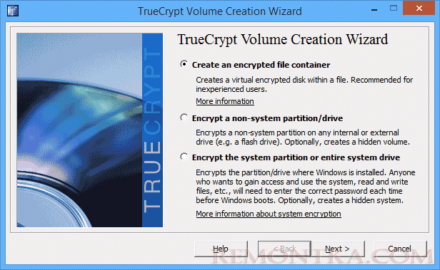 Создание зашифрованного файлового контейнера