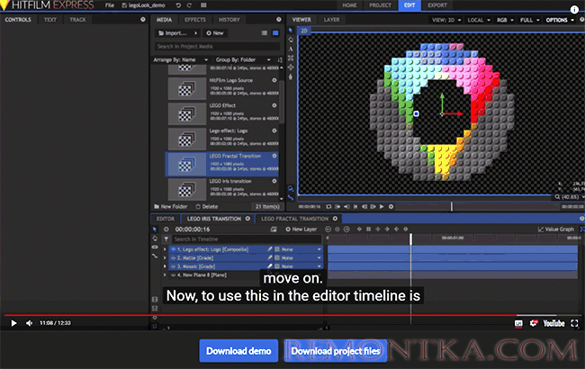 Уроки монтажа видео в HitFilm Express