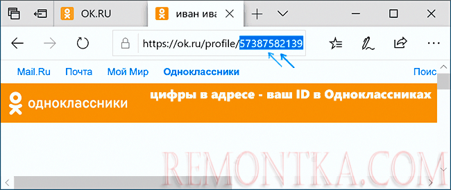 Ваш ID в Одноклассниках