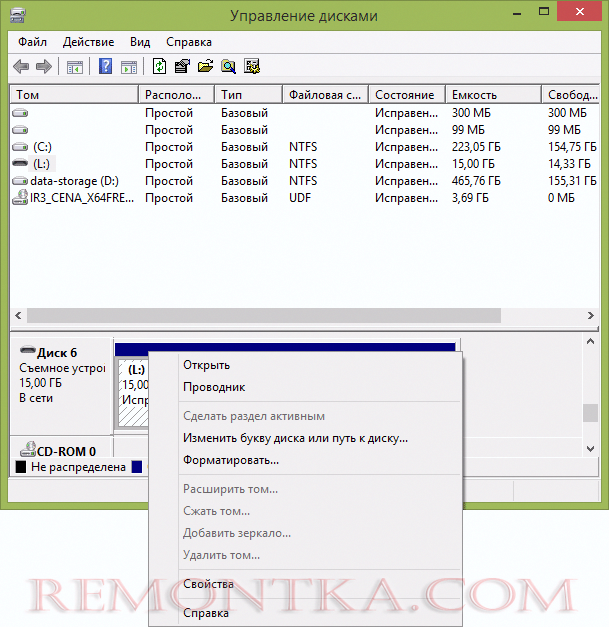Делаем раздел на USB активным