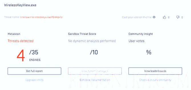 Результаты сканирования в metadefender Cloud
