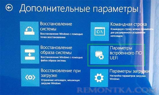 Дополнительные параметры загрузки Windows 8