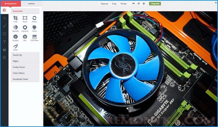 Инструменты графического онлайн редактора