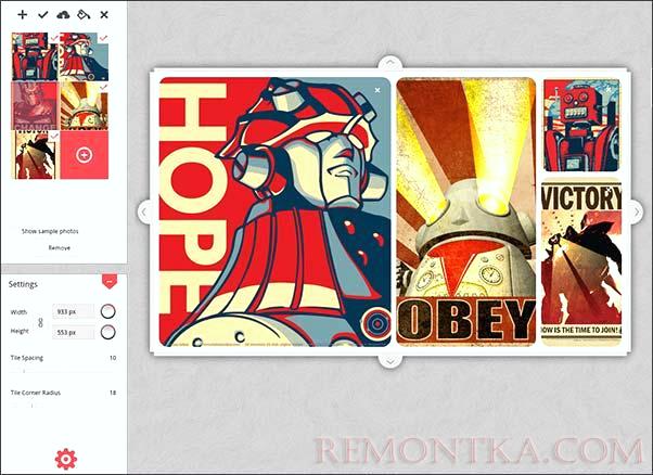 Результат работы с фотографиями в Picadilo