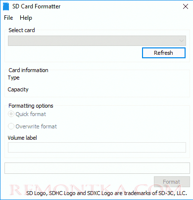 SD Memory Card Formatter