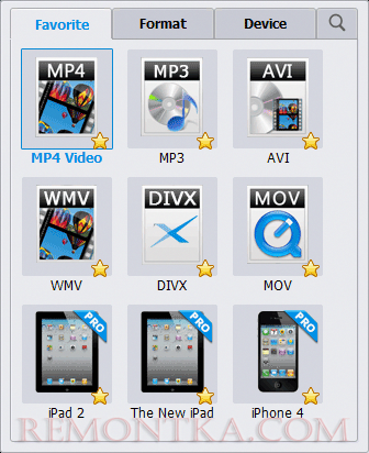 Форматы видео конвертера