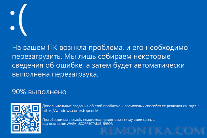 Синий экран WHEA_UNCORRECTABLE_ERROR