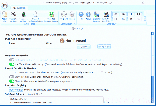 Программа WinAntiRansom