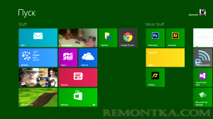 Начальный экран Windows 8