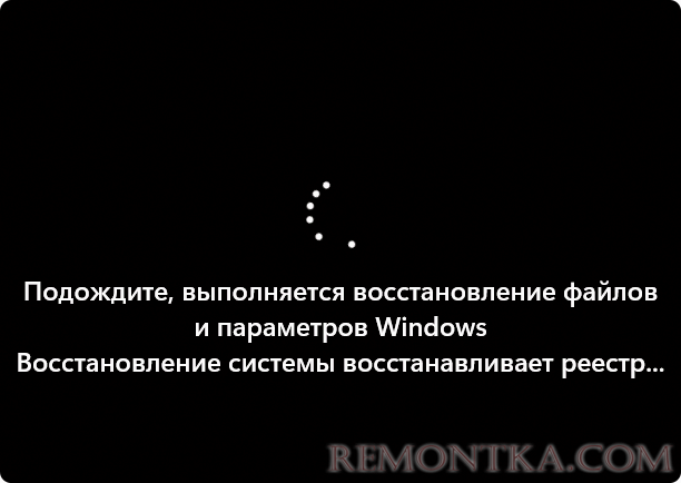 Процесс восстановления системы