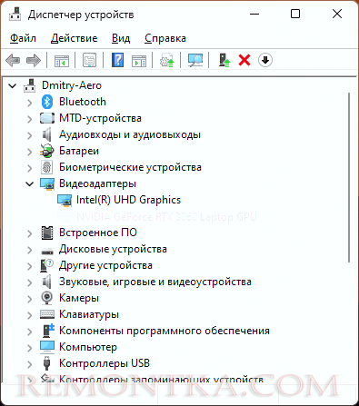 Не видна видеокарта в диспетчере устройств