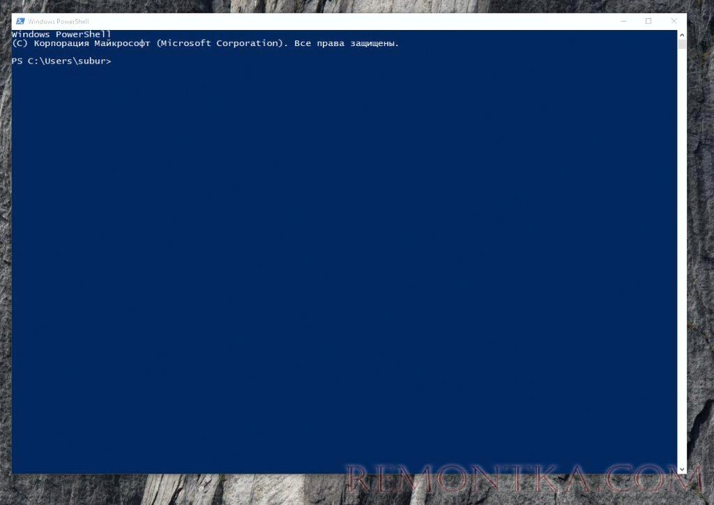 Запускаем Powershell