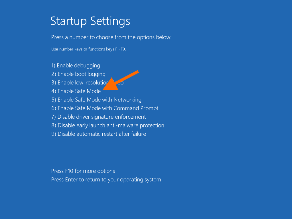 startup-settings-windows-8-56a6f90f3df78cf7729134e1-164619f872dc480fa2a0bd8638e771cd.png Экран выбора режим загрузки операционной системы