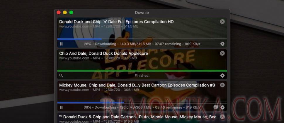 скачать видео из  ютуба на макОС Downie