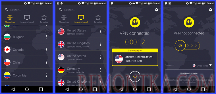 впн для Android подборка CyberGhost