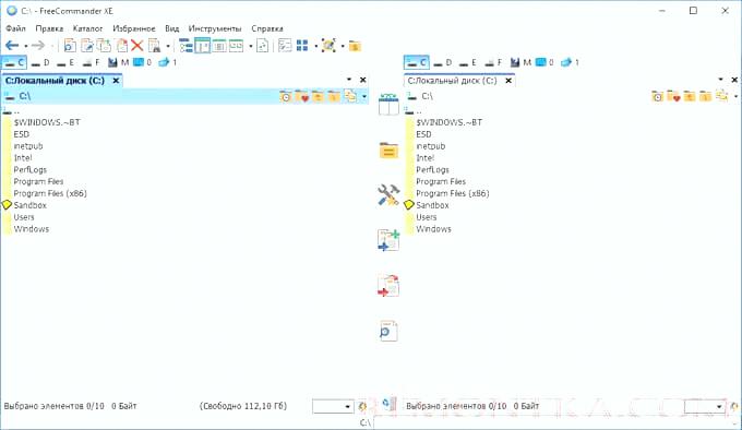 Free Commander файловый менеджер