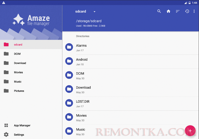 удобный файловый менеджер для андроид Amaze File Manager