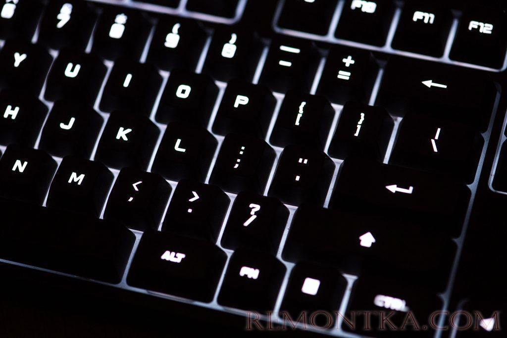 Клавиатура с подсветкой для игрового ноутбука