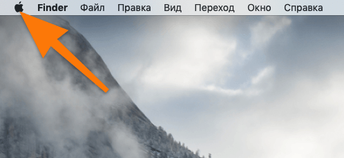 Основное меню macOS