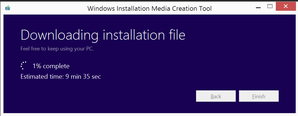 downloading installation file