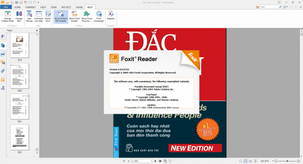 Интерфейс программы Foxit Reader