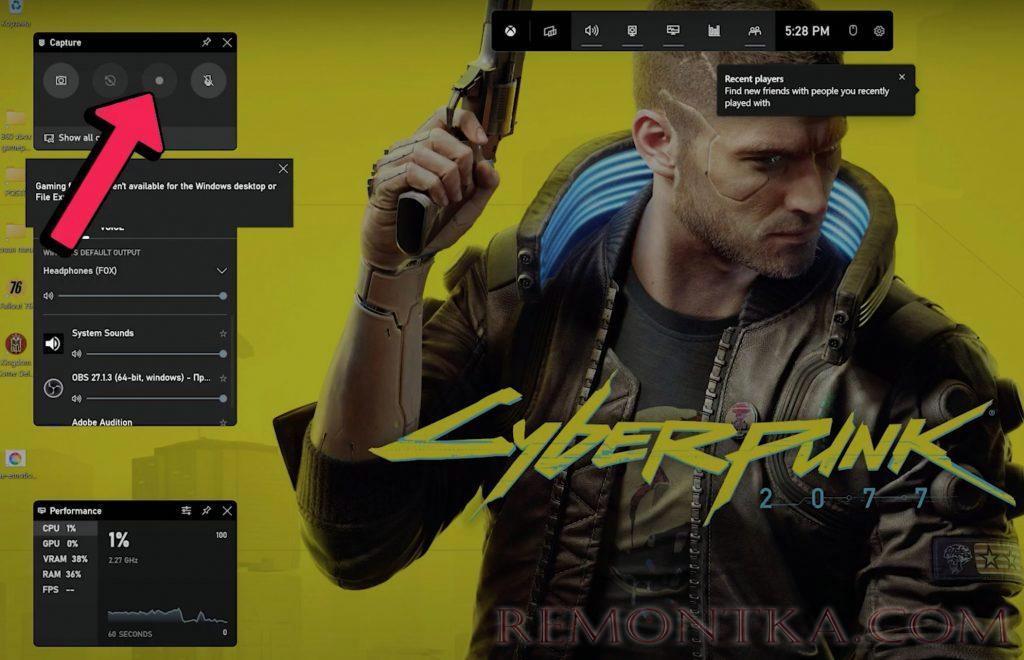 Как сделать запись экрана на Windows 11 спомощю Xbox Game Bar