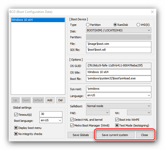 Настройка параметров Easy Mode в BOOTICE