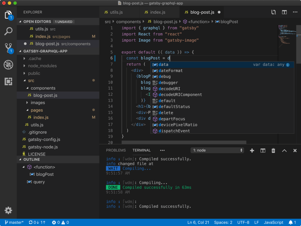 Интерфейс VS Code